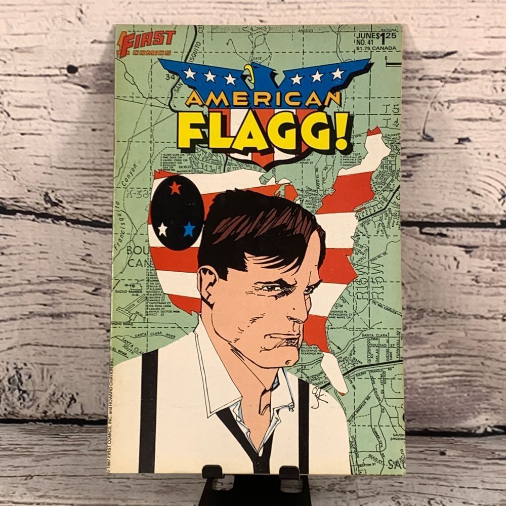 First Comics American Flagg Issue 41 June 1987 Vintage‎ Comic Book Collectible